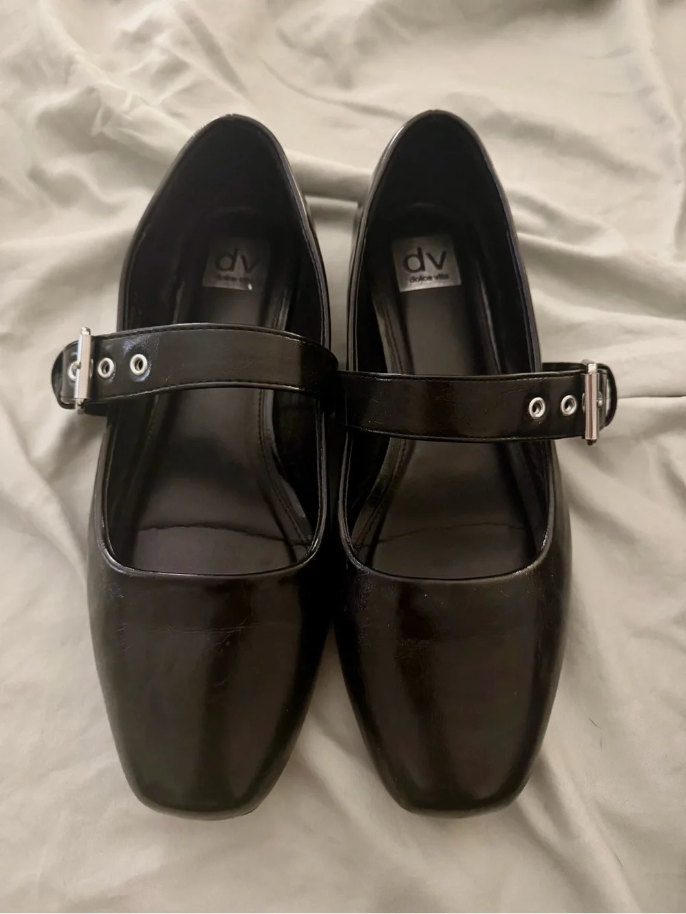 Dolce Vita Black Patent Leather Mary Janes